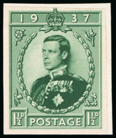 Stamp of Great Britain » King Edward VIII 1936 (Sept.) 1 1/2d. Coronation essays. Set of four