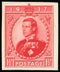 Stamp of Great Britain » King Edward VIII 1936 (Sept.) 1 1/2d. Coronation essays. Set of four