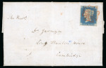 Stamp of Great Britain » 1840 2d Blue (ordered by plate number) 1840 2d. blue,  Pl. 1, BI, good to very large margins