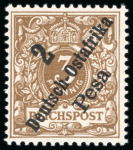 Stamp of Germany » German Colonies » German East Africa 1899, 2p on 3pf vivid orange brown, mint never hinged