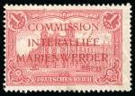 Stamp of Germany » Plebiscite Areas » Marienwerder 1920, 1m ovpt. in red, mint
