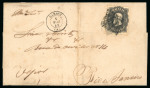 Stamp of Brazil » 1866-83 Dom Pedro » 1866 "Black Beard" Issue 1866, 200r black, on 7 May 1868 entire letter carried by the "Cia. Navegação Goitacaz"