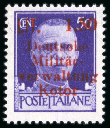 Stamp of Germany » German WWII Occupation Issues » Kotor 1943, Set of six,  extant overprint types by Michel