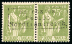 Stamp of Germany » German WWII Occupation Issues » Belgium and Northern France 1940, 75c olive pair MNH