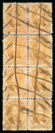 Stamp of Brazil » 1866-83 Dom Pedro » 1866 "Black Beard" Issue 1866, 500r orange, vertical block of eight, used