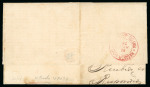 Stamp of Brazil » 1866-83 Dom Pedro » 1866 "Black Beard" Issue 1866, 500r orange, on registered entire letter Santa Maria Magdalena to Rio de Janeiro
