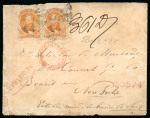 Stamp of Brazil » 1866-83 Dom Pedro » 1866 "Black Beard" Issue 1866, 500r orange, horizontal pair, used on 5.7.1880