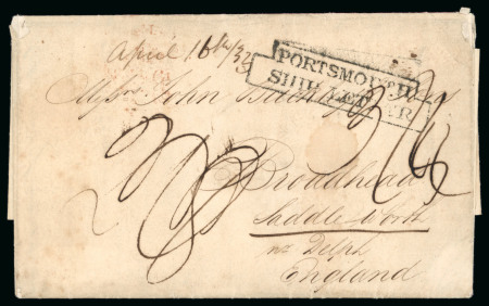 Stamp of Venezuela » Maritime Postal History 1833 Ship Letter La Guaira-England