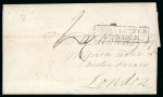 Stamp of Colonies françaises » Tahiti 1829, Lettre de Bora-Bora pour Londres, envoyée par