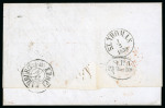 Stamp of Danish West Indies 1859 (Mar 1) wrapper from Christiansted, St. Croix, to Denmark