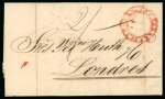 Stamp of Venezuela » Maritime Postal History 1845 (Sept 18) letter La Guaira to London