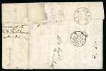 Stamp of Grenada 1791 (Jan 3) entire datelined "Montreuil" sent to Scotland, reverse with fine "GRENADA" around Crown hs