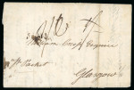 Stamp of Grenada 1791 (Jan 3) entire datelined "Montreuil" sent to Scotland, reverse with fine "GRENADA" around Crown hs