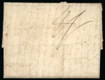 Stamp of St. Vincent 1810 (Oct 15) entire from St. Vincent to England with large and clear "St. VINCENT" fleuron ds