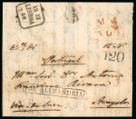 Stamp of Portuguese Colonies » Portuguese India 1858 folded letter Pangim-Portugal via Suez