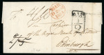 Stamp of Dominica 1814 entire from Roseau to Scotland with large undated