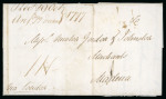 Stamp of St. Kitts-Nevis 1777 (Aug 1) entire from St. Kitts to Madeira