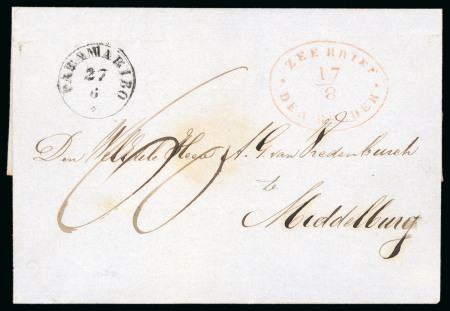 Stamp of Netherlands Colonies » Surinam 1848 (Jun 27) wrapper from Paramaribo to the Netherlands