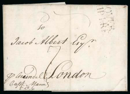 Stamp of Grenada 1776 (Apr 25) entire written in French from St. George