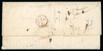Stamp of Dominica 1819 entire to London, rated "15/10" and endorsed "2 1/2oz", paying ten times the 6d ship letter rate
