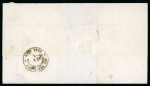 Stamp of Danish West Indies 1874 (Apr) wrapper from Curacao to France, carried to St. Thomas with Danish P.O. cds on front