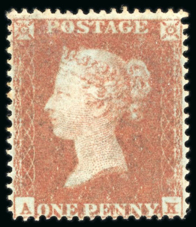 Stamp of Great Britain » 1854-70 Perforated Line Engraved 1850 1d red-brown pl.96 AK, wmk Small Crown, perf.16 by Henry Archer, mint o.g.