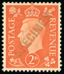 Stamp of Great Britain » King George VI 1937-39 KGVI 1/2d, 1 1/2d, 2d, 2 1/2d and 8d with "SPECIMEN" handstamps in green by the Portuguese Colonial Postal Administration