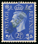 Stamp of Great Britain » King George VI 1937-39 KGVI 1/2d, 1 1/2d, 2d, 2 1/2d and 8d with "SPECIMEN" handstamps in green by the Portuguese Colonial Postal Administration