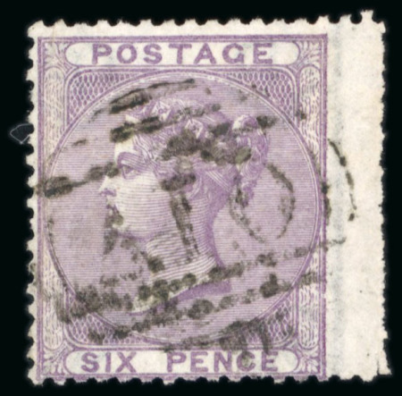 Stamp of St. Vincent 1858-60 GB 4d rose and 6d lilac with good strikes of the "A10" numeral