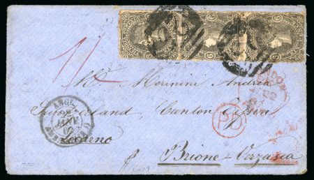 Stamp of Australia » Victoria 1861 (Nov) envelope from Hepburn to Switzerland with
