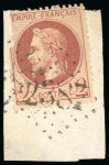 Stamp of Colonies françaises » Monaco Monaco - 1863-72, France used with Gros Chiffre "2387", group of five items
