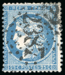Stamp of Colonies françaises » Monaco Monaco - 1863-72, France used with Gros Chiffre "2387", group of five items