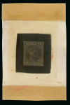 Stamp of St. Lucia St. Lucia - 1885 1s, master negative on celluloid and glass support cliché