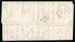 Stamp of Great Britain » 1840 1d Black and 1d Red plates 1a to 11 1840 (Sep 17) entire with 1840 1d. black pl.2 tied by the rare Bridgewater Maltese cross in pink 