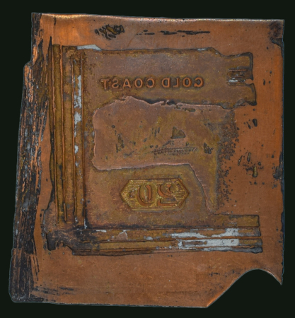 Stamp of Gold Coast Gold Coast - 1889 20s, engraved copper plate, this