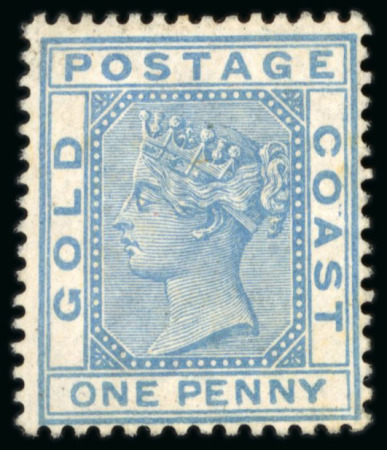 Stamp of Gold Coast Gold Coast - 1875 1d blue, a finished reproduction,