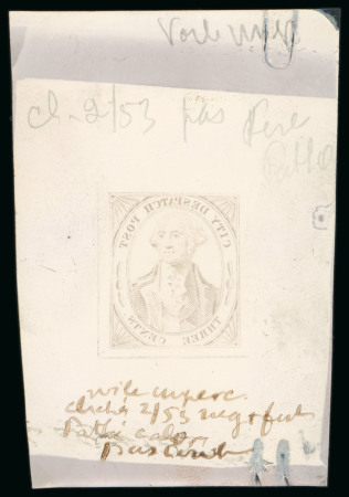 Stamp of United States » Postmasters' Provisionals USA - New York City - 1842 City Despatch Post 3c, trio of clichés on celluloid
