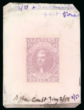 Stamp of United States » Confederate States » Postmasters' Provisionals USA - Confederate States - 1862 3c, four clichés on celluloid