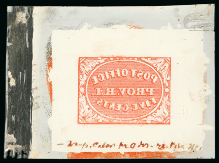 Stamp of United States » Postmasters' Provisionals USA - Providence - 1846 Postmaster's Provisional, two clichés on film