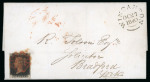 Stamp of Great Britain » 1840 1d Black and 1d Red plates 1a to 11 1840 (Oct 27) wrapper from Wincanton to Bradford with 1840 1d black pl.8