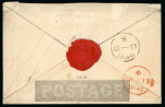 Stamp of Great Britain » 1840 Mulreadys & Caricatures 1840 1d. Mulready envelope, stereo A139, addressed