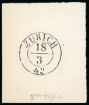 Stamp of Switzerland / Schweiz » Kantonalmarken » Zürich Switzerland, Canton Zurich - 1843 "Zurich 4" & "Zurich 6", assembly made up of 28 items