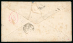 Stamp of Brazil » 1866-83 Dom Pedro » 1876 Roulette "Black Beard" Issue 1876, 200r black, tied by "Petropolis" French-type cds on cover