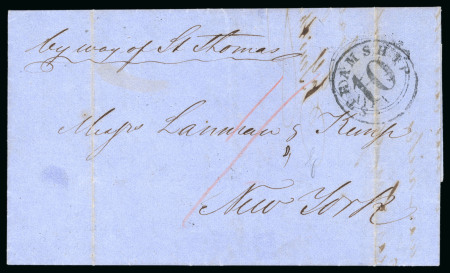 Stamp of Venezuela » Maritime Postal History 1861 (Sept 7) Entire letter sent from La Guaira to