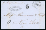 Stamp of Venezuela » Maritime Postal History 1861 (Mar 27) Entire letter sent from Puerrto Cabello
