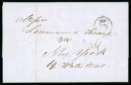 Stamp of Venezuela » Maritime Postal History 1863 (Mar 28) Entire letter sent from Maracaibo to