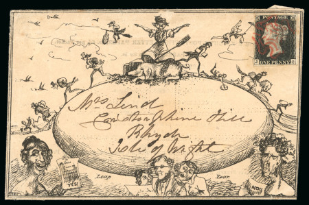 Stamp of Great Britain » 1840 Mulreadys & Caricatures 1840 (25 July) Humes comic Envelope no 1, "Britannia