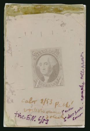 Stamp of United States » 1847 Issue United States - 1847 10c Washington, glass cliché