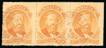Stamp of Brazil » 1866-83 Dom Pedro » 1876 Roulette "Black Beard" Issue 1876, 500r orange, ; postmarks originating from the