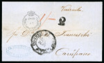 Stamp of Venezuela » Maritime Postal History » Incoming Mail 1856 (July 28) Letter sent from Puerto Rico to Carupano,